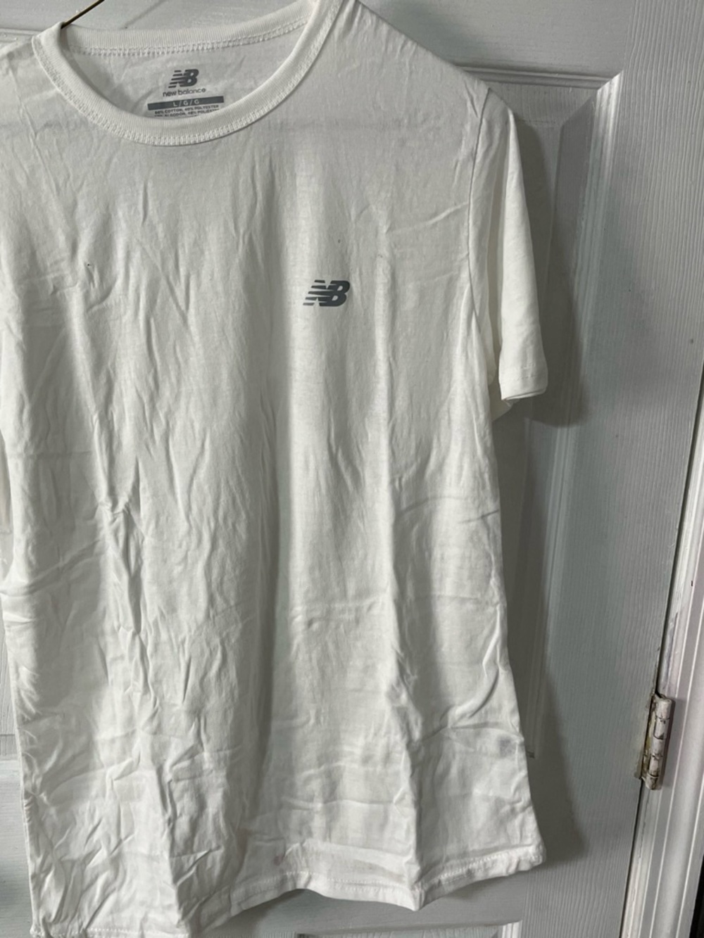 New Balance White Short Sleeve Logo Tee
